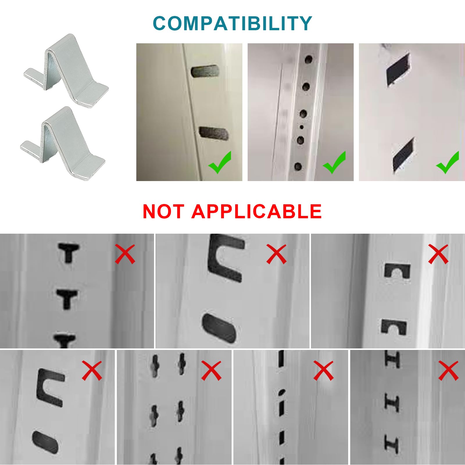 Metal Shelf Clips - Secure Adjustable Shelves -6
