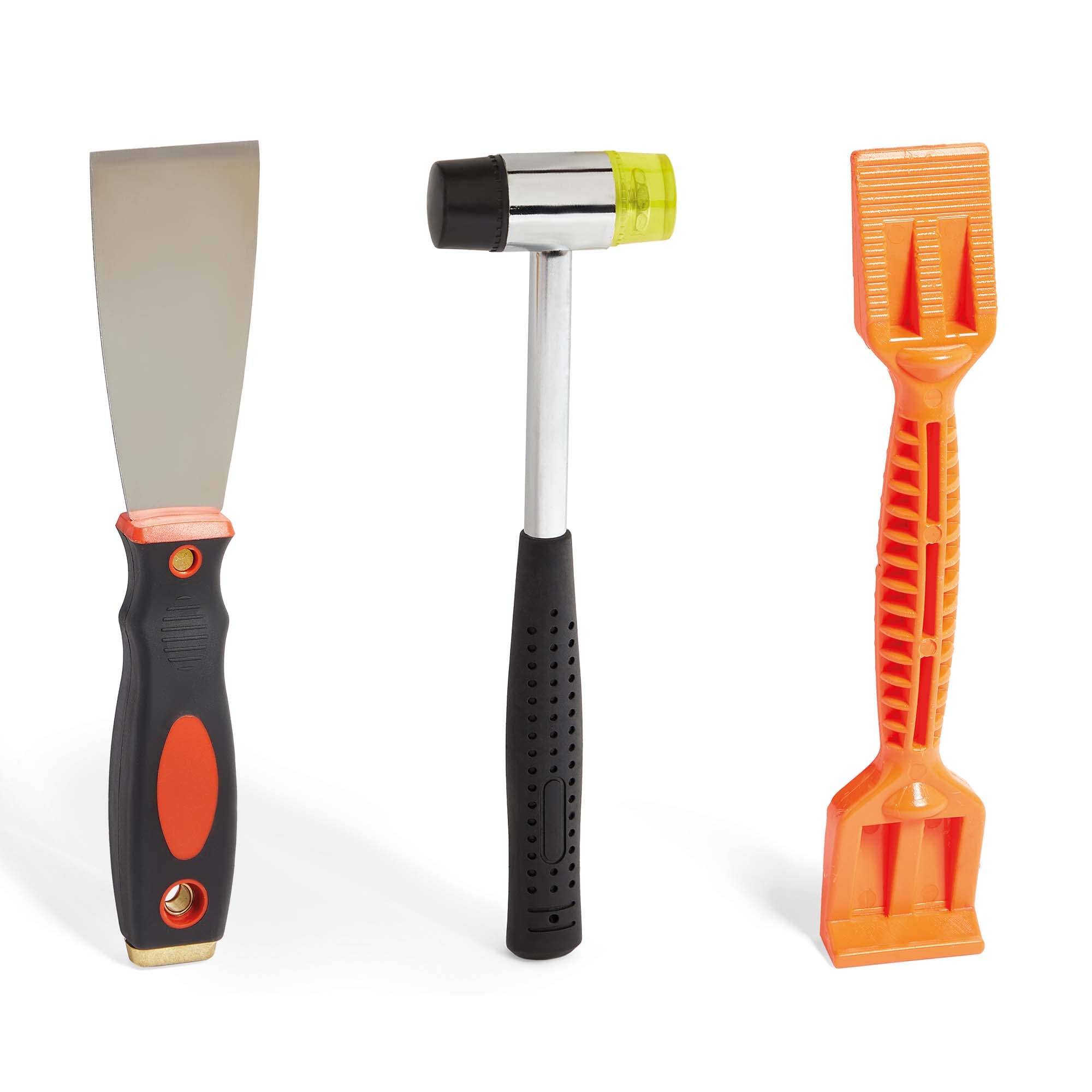 Vonhaus Window Glazing Tool Kit (3Pcs) Putty Tool, Rubber Mallet Hammer & Paddle For Glazing/Deglazing/Beading - Upvc Windows/Doors
