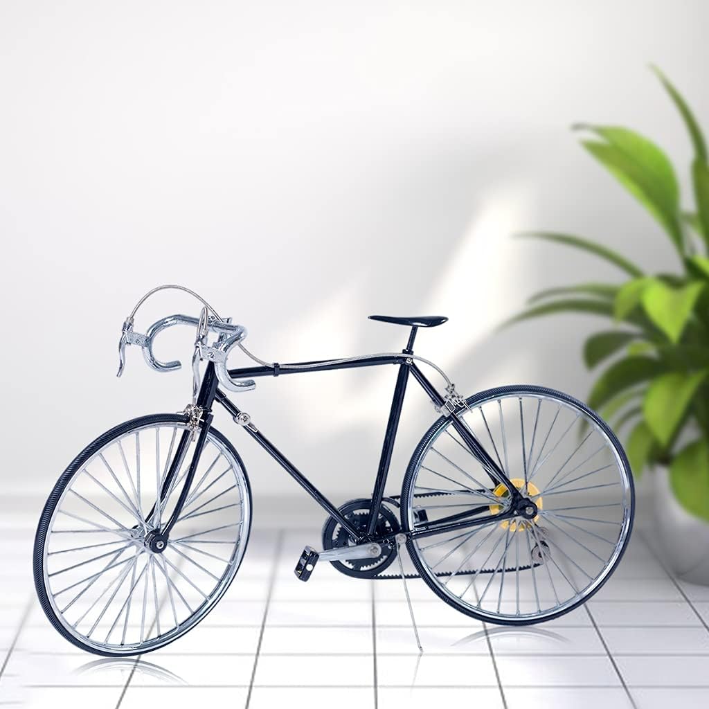 Baosity 1 6合金自転車モデル3dメタルdiyキャラクターフィギュア車両おもちゃリビングルームデスクトップデコレーションクラフト男の子女の子へのギフト 黒 史上一番安い