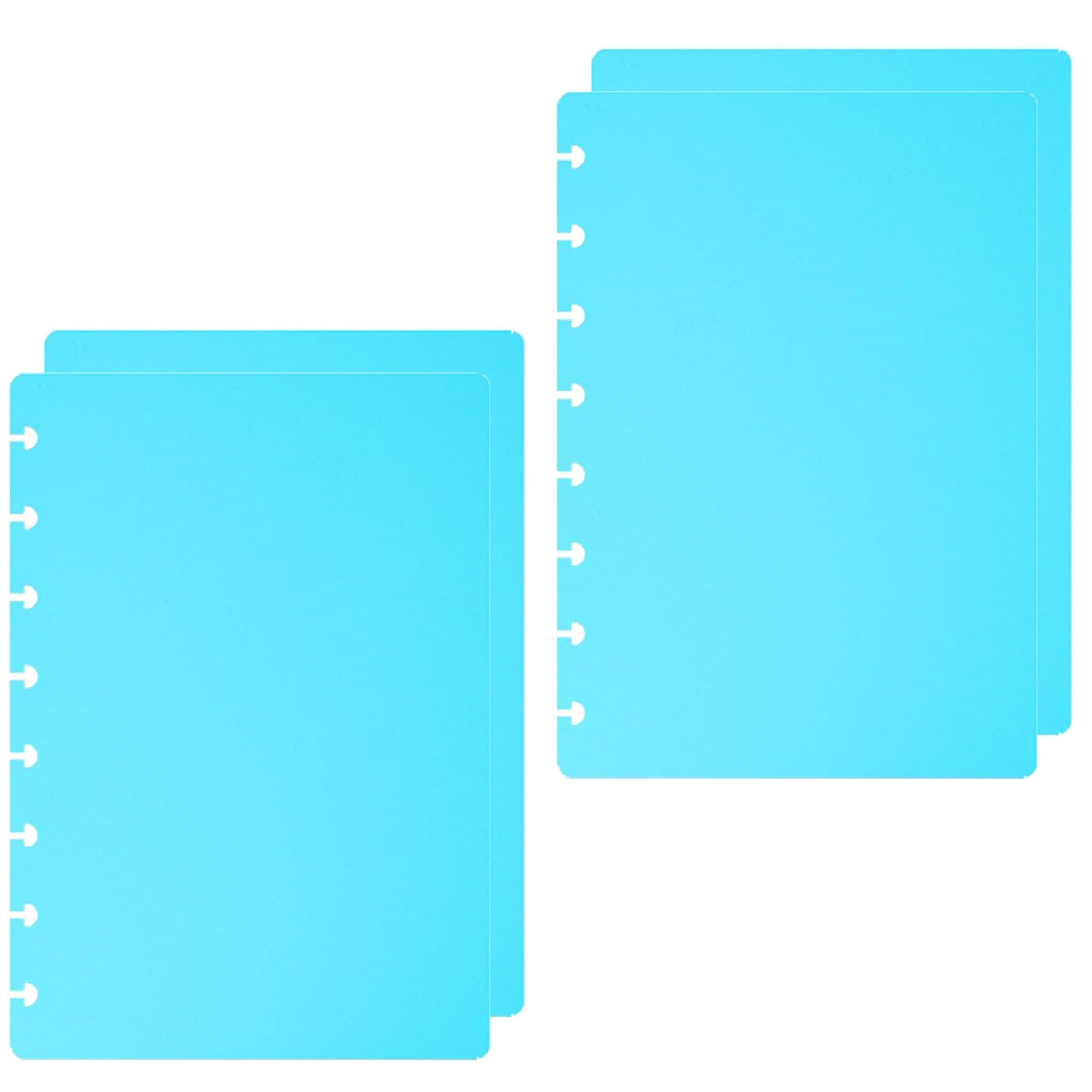 ITSYHPRO 2 Set A5 Disc Planner DIY Cover Discbound Notebook Accessories Candy Colors Compatible for Notebook and Planner(Sky Blue,A5)