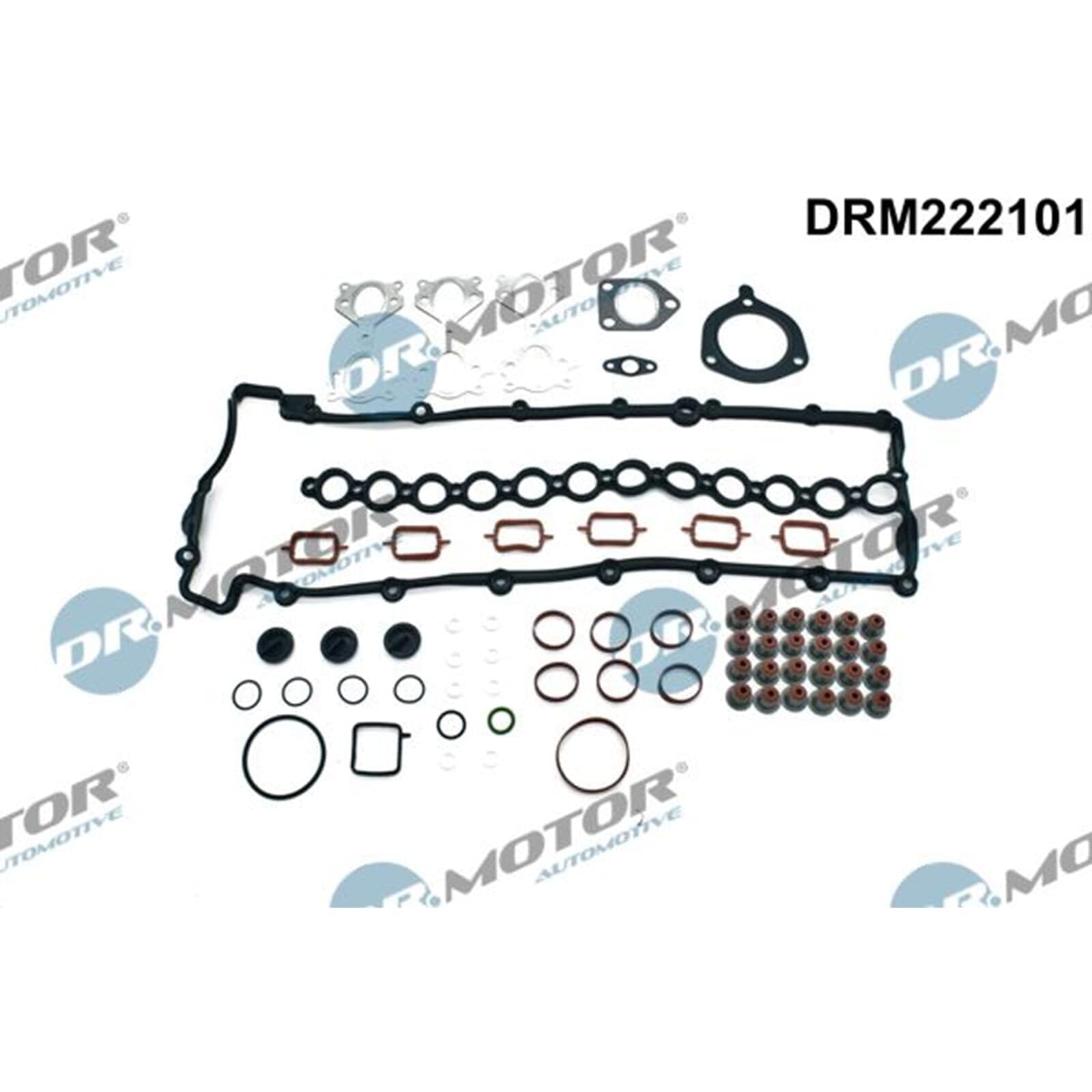 DR.MOTOR AUTOMOTIVE DRM222101 Kit guarnizioni Testata con guarnizione cappa testa del cilindro con guarnizione tenuta stelo valvola senza guarnizione testata | Compatibile con: BMW 3, 3 Cabriolet, 3 Coupe, 3 Touring, 5, 5 Touring, 7, X3, X5