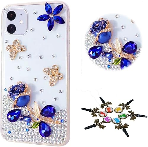 Miniatura 8 de STENES Sparkle - Funda para teléfono compatible con Nokia G310 5G, elegante, hecha a mano en 3D, diseño de diamantes de imitación, diseño de