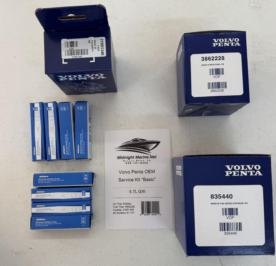 Amazon.com: VolvoPenta 5.0, 5.7, 8.1L OEM Service Kit Gi/Gxi/Gsi