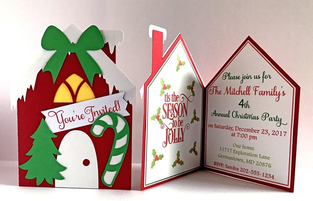 Christmas Party Invitations Holiday Invites Office Dinner Xmas Birthday Announcement
