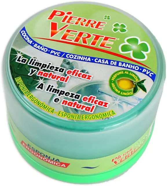 Piedra Sabão Passat Pierre Verte - Limpiador Multiusos con Esponja, 200g, Aroma Limón