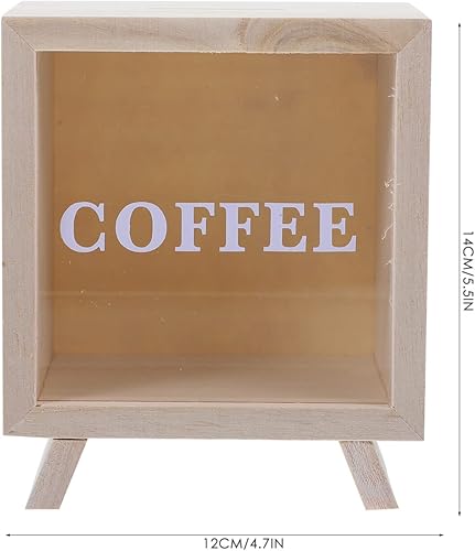 Miniatura 2 de Alipis Hucha de fondo de viaje, marco de madera, con punta de banco, caja del tesoro, conteo de dinero, caja de ahorro, banco de dinero, decoración