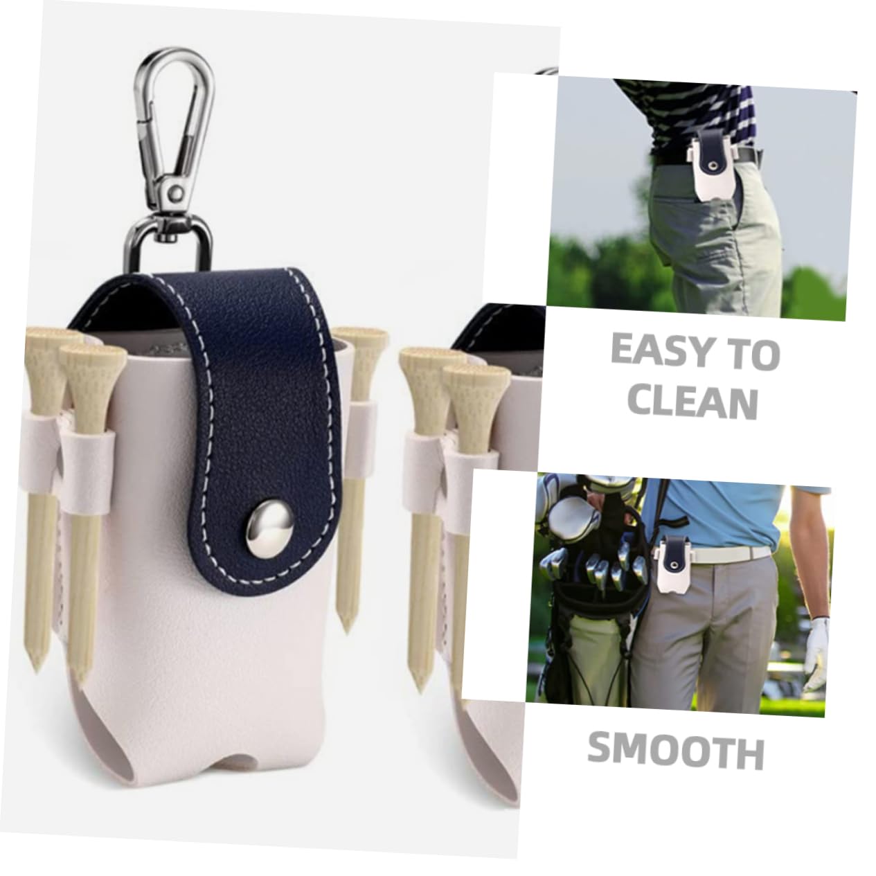 Borsa da Golf 2 Pezzi Custodia Porta Pallina Porta Tee Portatile