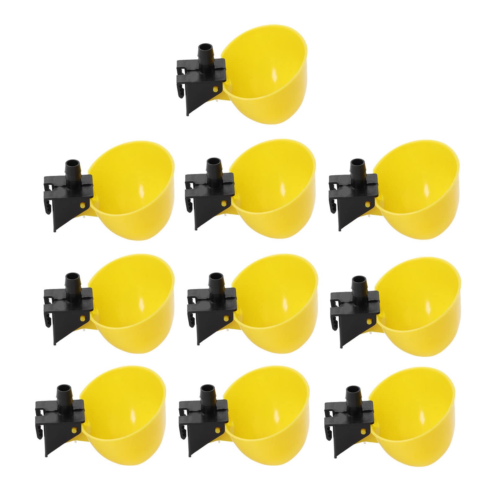 Tazón de Agua para pájaros, 10 Piezas de Gran Capacidad, Vasos automáticos para bebederos de Pollo, dispensador de Agua para Jaula de pájaros para codorniz de Pollo