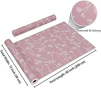 Vista 30 de CRE8TIVE Papel tapiz de seda texturizado para dormitorio de niñas, 12 x 354 pulgadas, papel adhesivo rosa sólido, impermeable, extraíble, hojas
