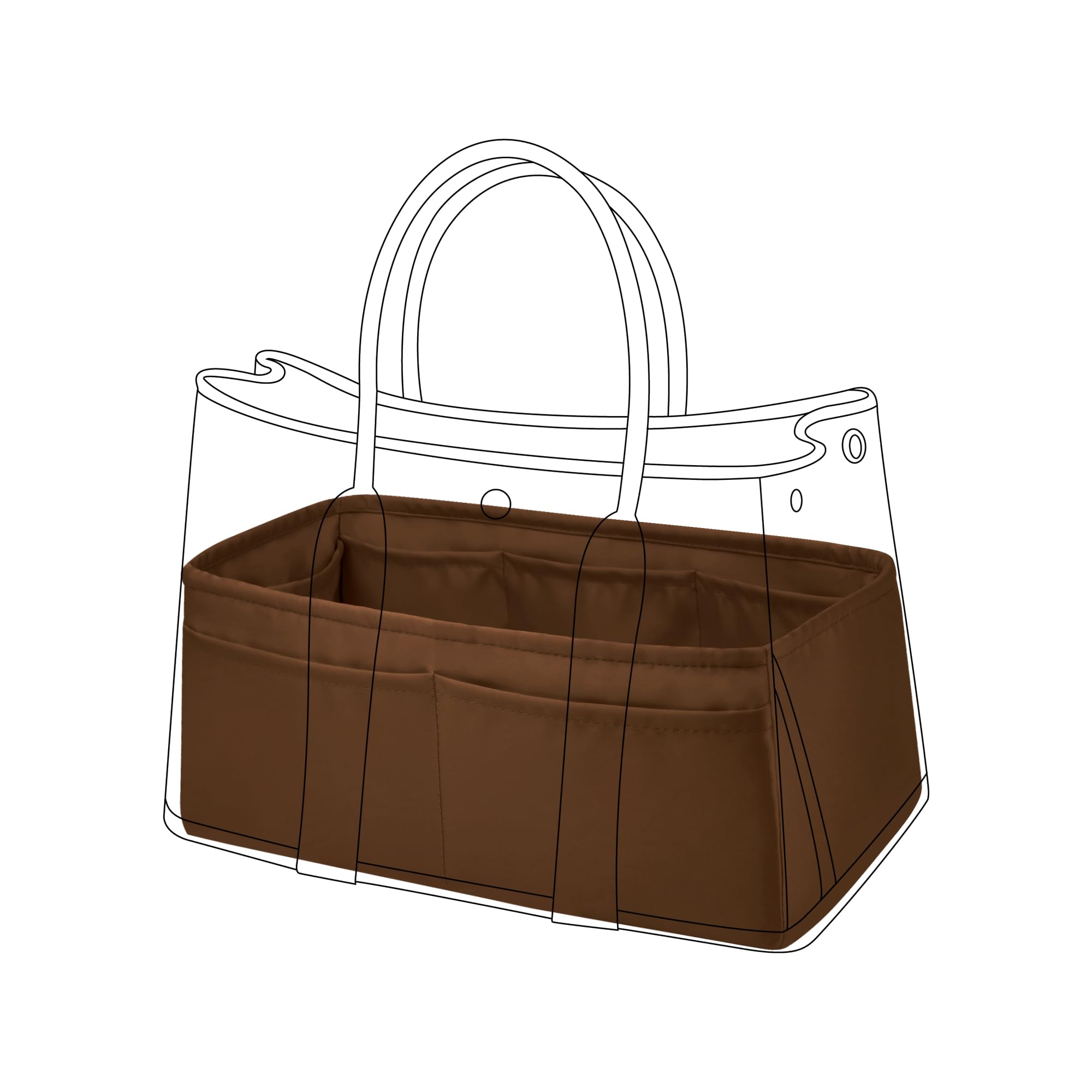 Organisateur de Sac à Main - Non spécifié - Rouge - 13 poches - Sac à fermeture éclair - Feutre