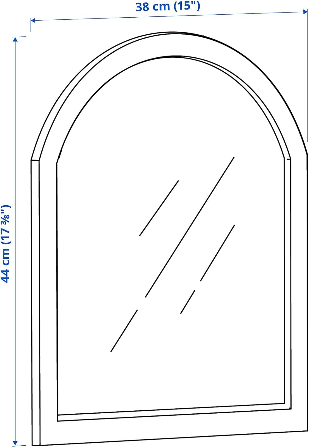 SMYGA mirror for desk/wall, light grey