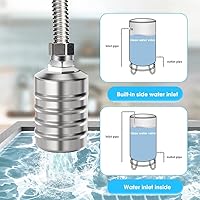 Vista 6 de Válvula de bola de flotador de agua 34, válvula de flotador de control de nivel de agua totalmente automática de acero inoxidable 304, mini válvula