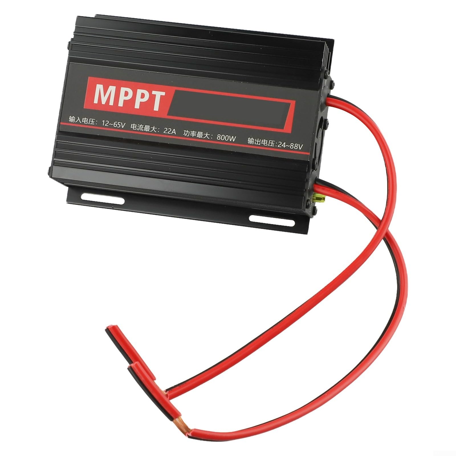 MPPT Controlador de impulso solar 800W 22A, regulador de carga de pantalla LCD para sistemas de batería de 24V/36V/48V/60V/72V, aleación de aluminio con protección contra sobretemperatura (2PCS)