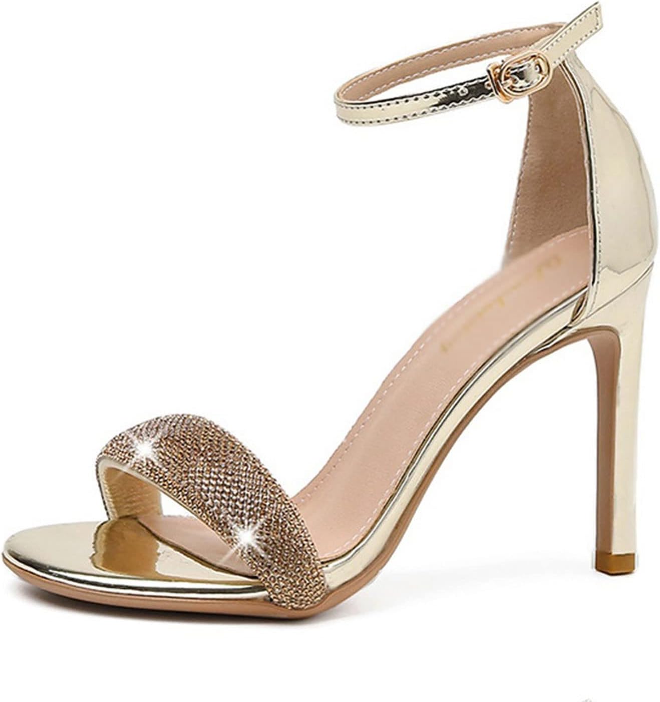 HODORE Pleaser Heels High Heels Ladies Sandals Ladies Party Dress Shoes Luxury Metal Decoration High Heels Ladies Fashion Spring Summer