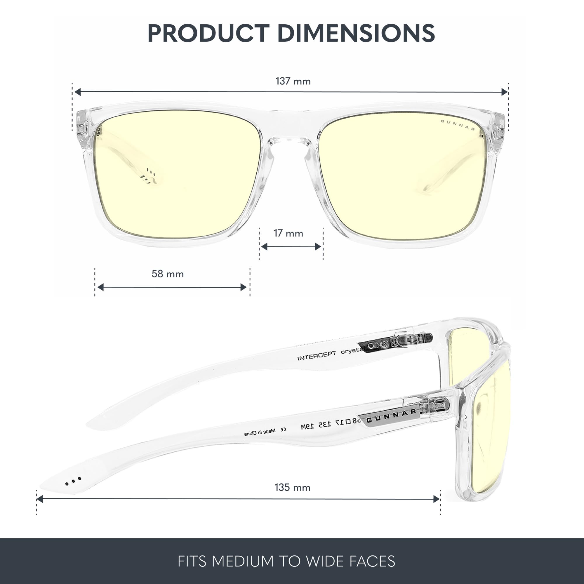 Gunnar Gaming- und Computerbrille - Intercept, Tortoise Rahmen, Amber Linsen - Blaulichtfilter Brille, Premium Blaufilter, UV-Schutz,