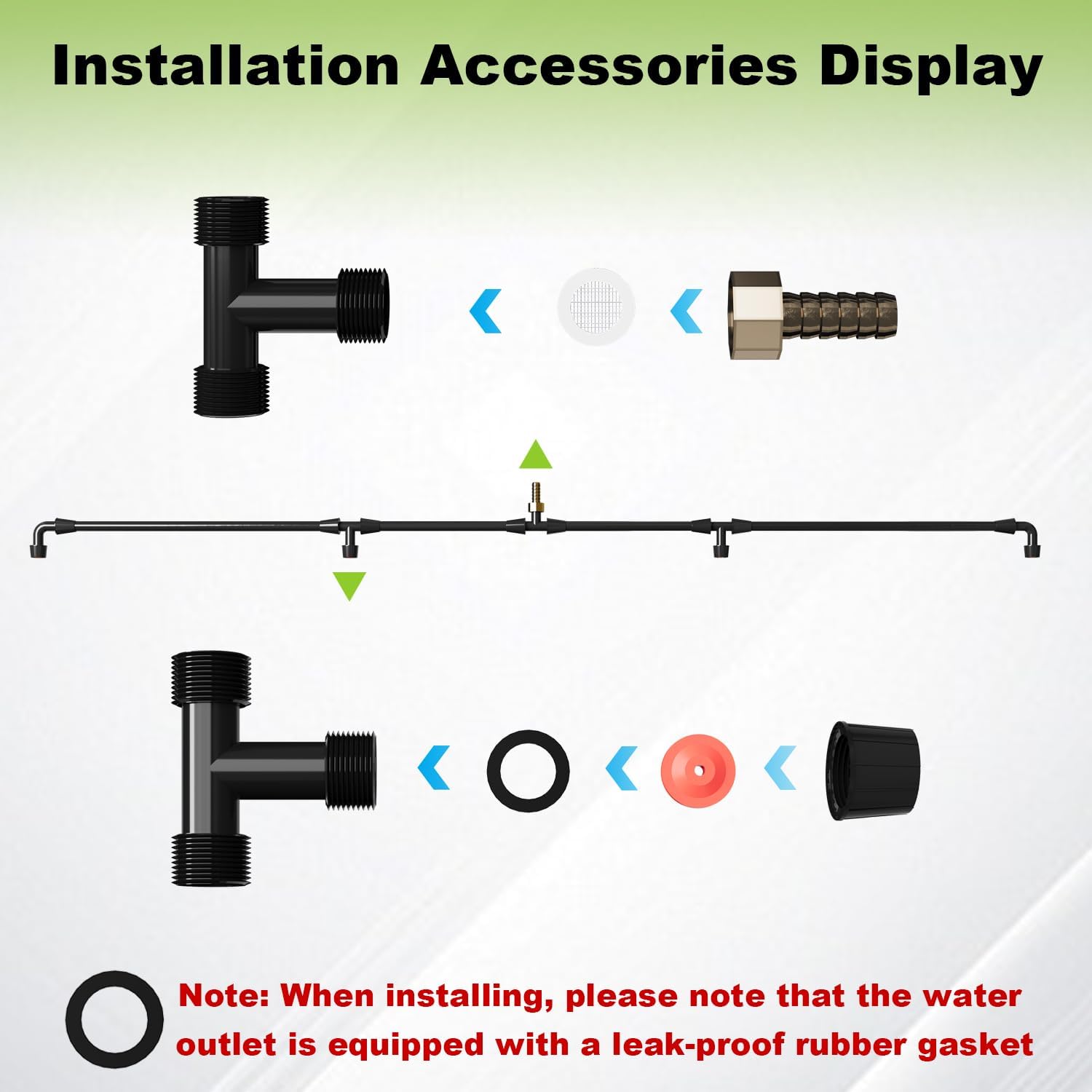 4-Nozzle Boom Sprayer Wand, Brass Fitting Sprayer, Wide-Coverage Agricultural & Lawn Spray Attachment for Tractors/UTVs