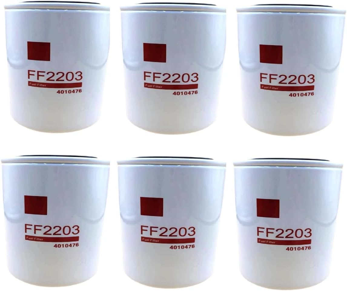 Fuel Filter FF2203 For Cummins 4010476 ISX ISX15 ISX12 X15 X12 Engine Replace International Peterbilt Kenworth Western Star Volvo Truck(Pack Of 6)