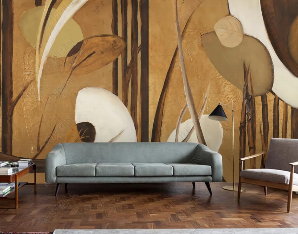 Papier peint intissé peinture à l'huile grand format pour chambre et salon