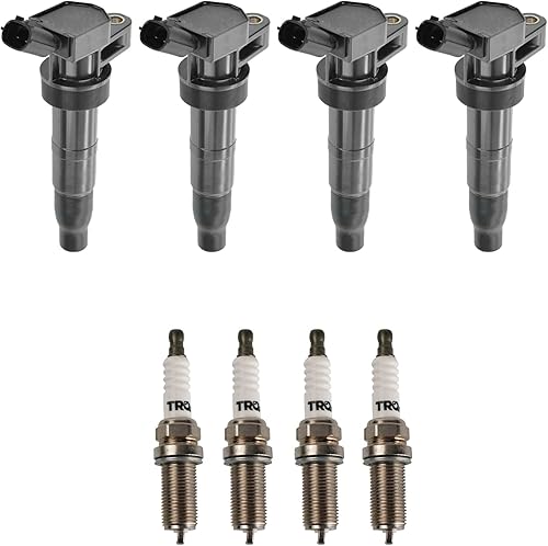 Miniatura 3 de TRQ Kit de encendido Bobina de encendido Bujías compatibles con Hyundai Sonata Kia Optima 2008 Rondo 2007-2008