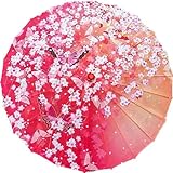 Handmade Parasol Umbrella Material: Unser Schirm aus Seidenstoffen, erstklassige Bambusrippen.der Schirm ist langlebig und elegant, reißt nicht so leicht wie ein Papier-Faltfächer. Mit sicherem und harmlosem Bambusrahmen und Eichenholzgriff.Sie können den ungeschminkten Sinn fühlen, der sich von Plastik unterscheidet.Während er die Sonne blockiert, gibt er Ihnen ein elegantes und luxuriöses Temperament!