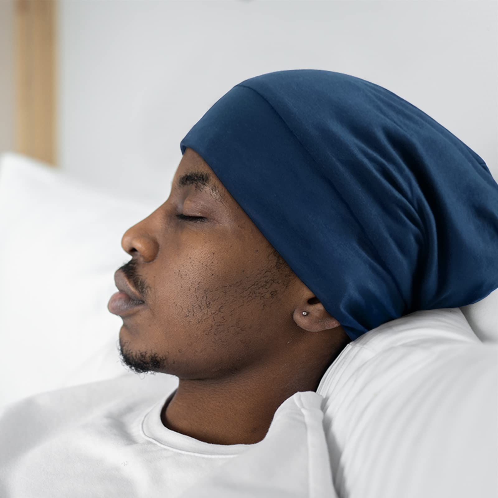 Amazon.com: OLESILK Mulberry Silk Bonnet for Men, Mens 