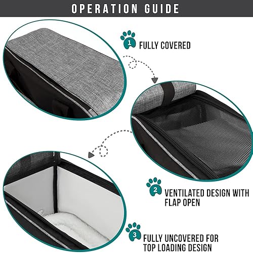 Miniatura 3 de PetAmi Bolsa transportadora para perros pequeños, aprobada por aerolíneas, transportador de mascotas de lados suaves con bolsillos, bolsa de