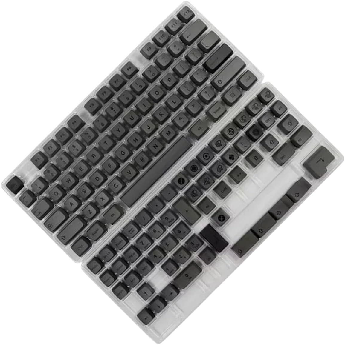 133 Key Pbt Keycap Xda Profile Key Complete Set of Gray Dye Sublimation for Mechanical Keyboards