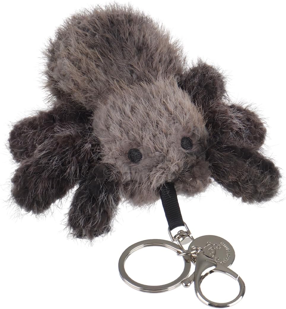 Apricot Lamb Devil Spider Cute Keychain, Soft Stuffed Plush Toy Keyring for Kids' Backpack, Purse, 4 Inches - Image 6
