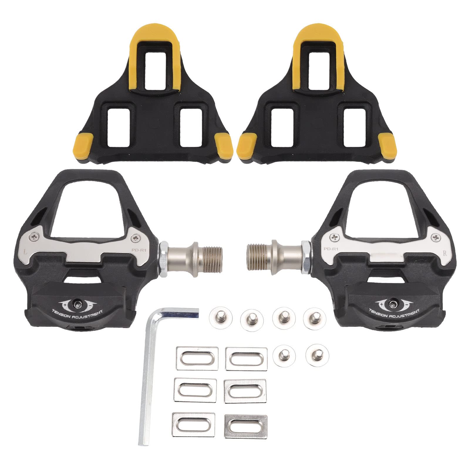 Changor Pedali per Bicicletta Autobloccanti con Tacchetti Costruzione in Nylon Resistente per Mountain Bike 1 Paio 96,8x46,7x21,5 Mm