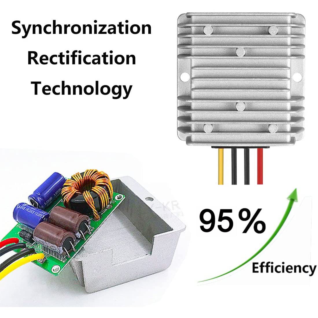 Convertitore Step Down DC 12V/24V A 5V 5A - Modulo Riduttore Tensione 25W Per Auto E Barche - Foto 10