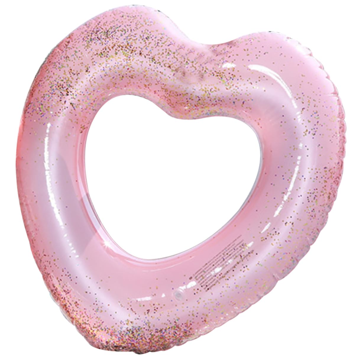 Toddmomy Swim Safety Ring Heart Swim Ring Inflatable PVC Thicken Leak Proof Pool