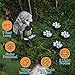 Ideas In Life 4 Pcs Set Paw Print Solar Lights Outdoor Garden - Paw Print Decor - Dog Solar Lights Outdoor for Pet Lovers - Animal Solar Lights for Outside,Cat, Rechargeable Outdoor Animal Lights
