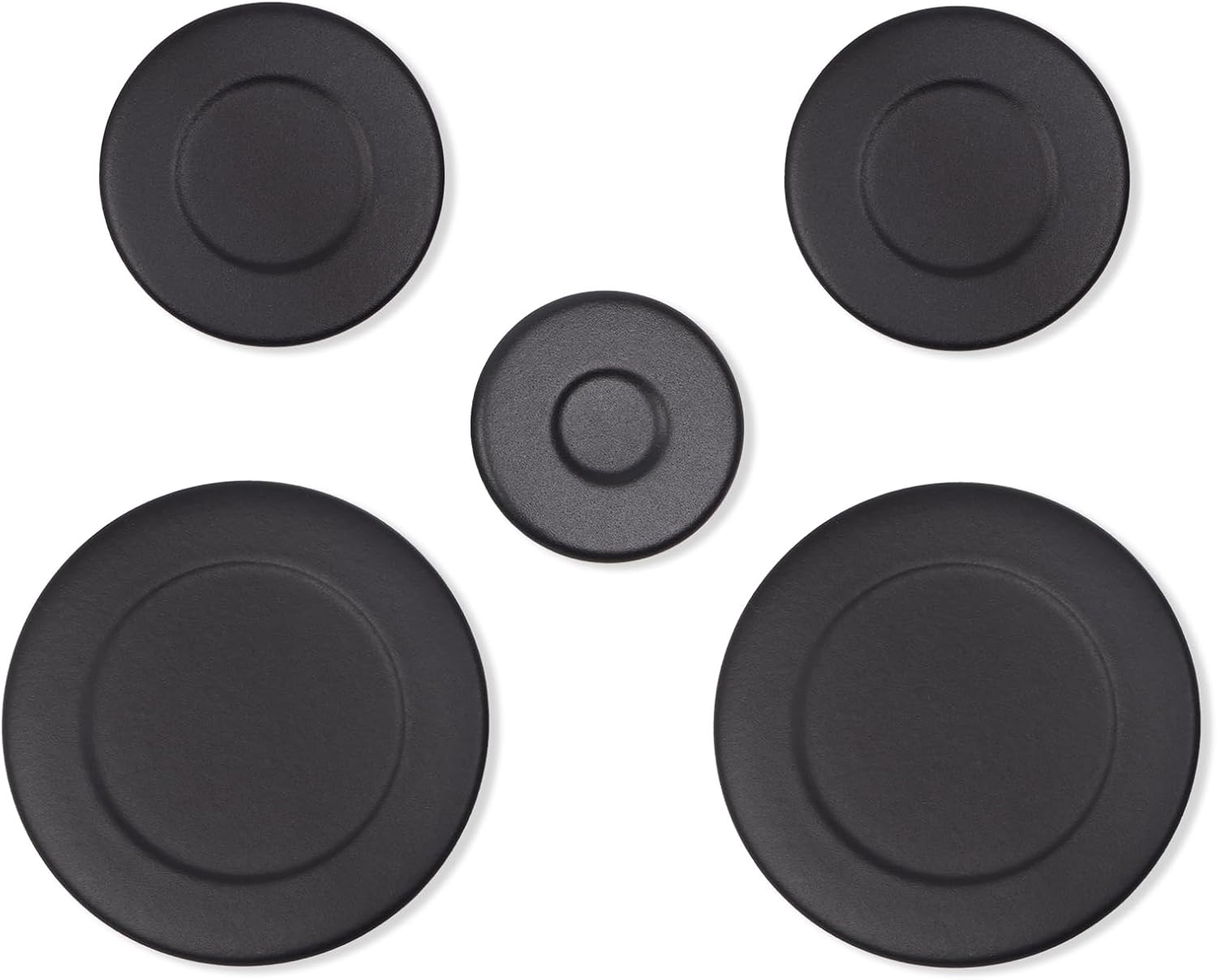 W10832694 Gas Stove Burner Cap Set, for Whirlpool Stove Burner Replacement, 5-Piece Set, Replacement Part Numbers: W10597133 AP5988633 PS11727796 4363154