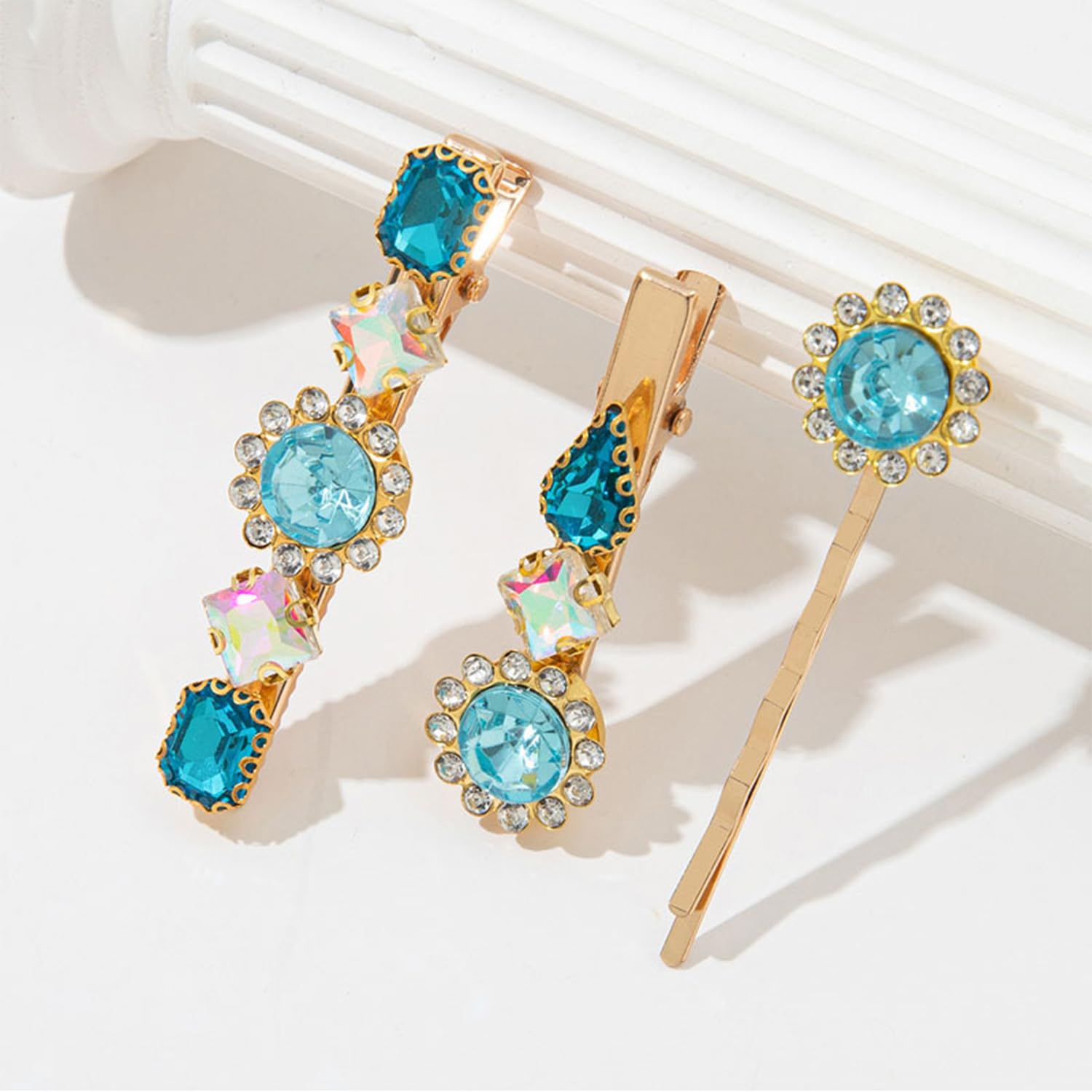カラフルストーンのヴィンテージヘアクリップ Amazon.co.jp: 3ピース ビンテージ カラフル ラインストーン ヘア