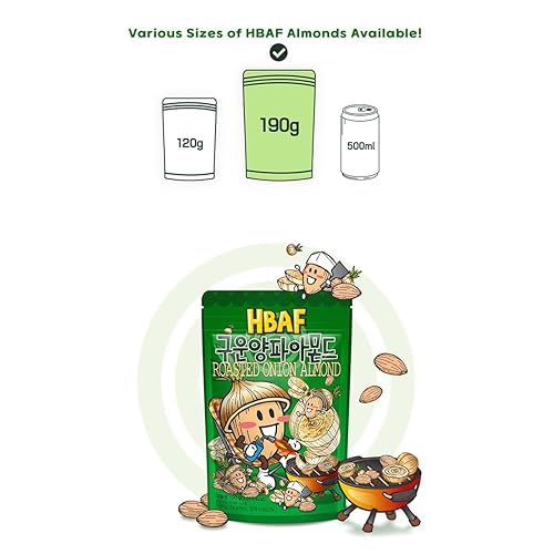 Miniatura 6 de Official Gilim HBAF Bocadillo de proteína de nuez de cebolla asada coreana de almendras sazonadas  Nutritivo impulso de Enery  Bocadillo de