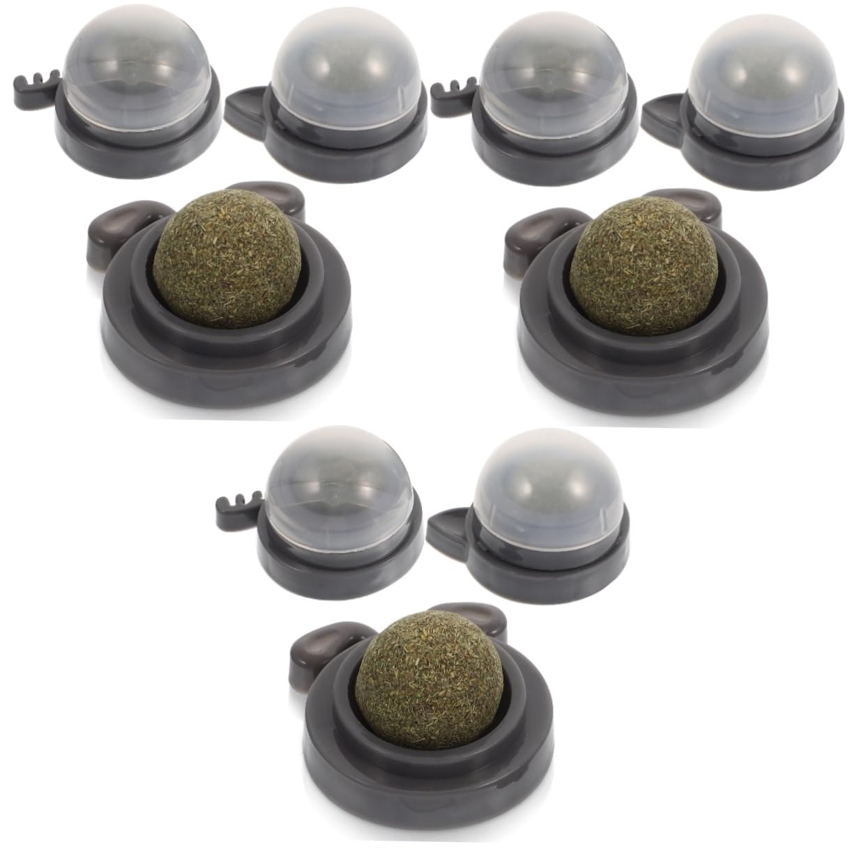 Happyyami 9stücke Katzenminze Ball Mit Tierkopf-Design Multifunktionales Spielzeug Zur Zahnpflege Und Verdauungsförderung Für Katzen Sicher Chemische Zusätze
