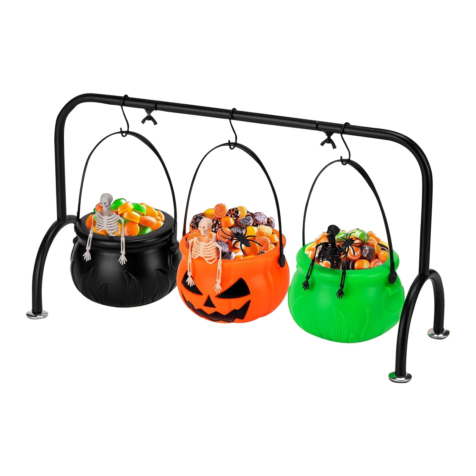 Chaudron d'Halloween avec support pour buffet de fête et bonbons