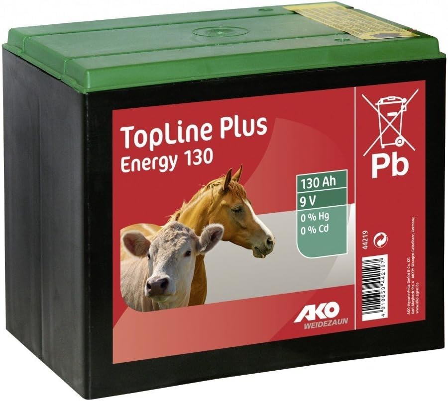 ESTO Batterie à sec 9 V zinc carbone 130 Ah, pour électrificateurs de clôture électrique, réseau électrique, clôture de pâturage, pile saline 130 Ah
