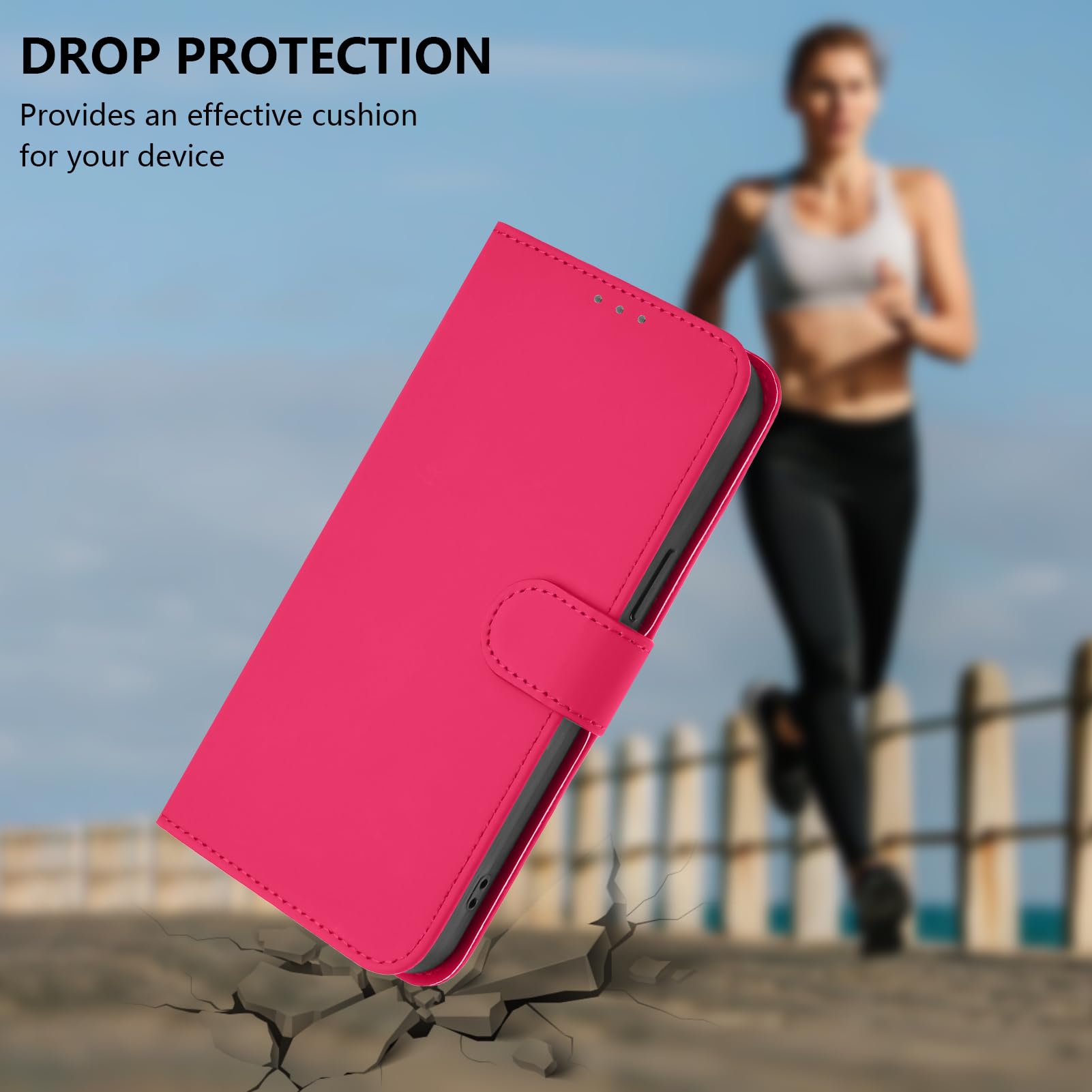 Betterfon Custodia A Portafoglio Per Xiaomi Redmi Note 10 Pro: Con Slot Carte, Chiusura Magnetica, Funzione Stand, TPU Interno, Colore Oro Rosa - 3