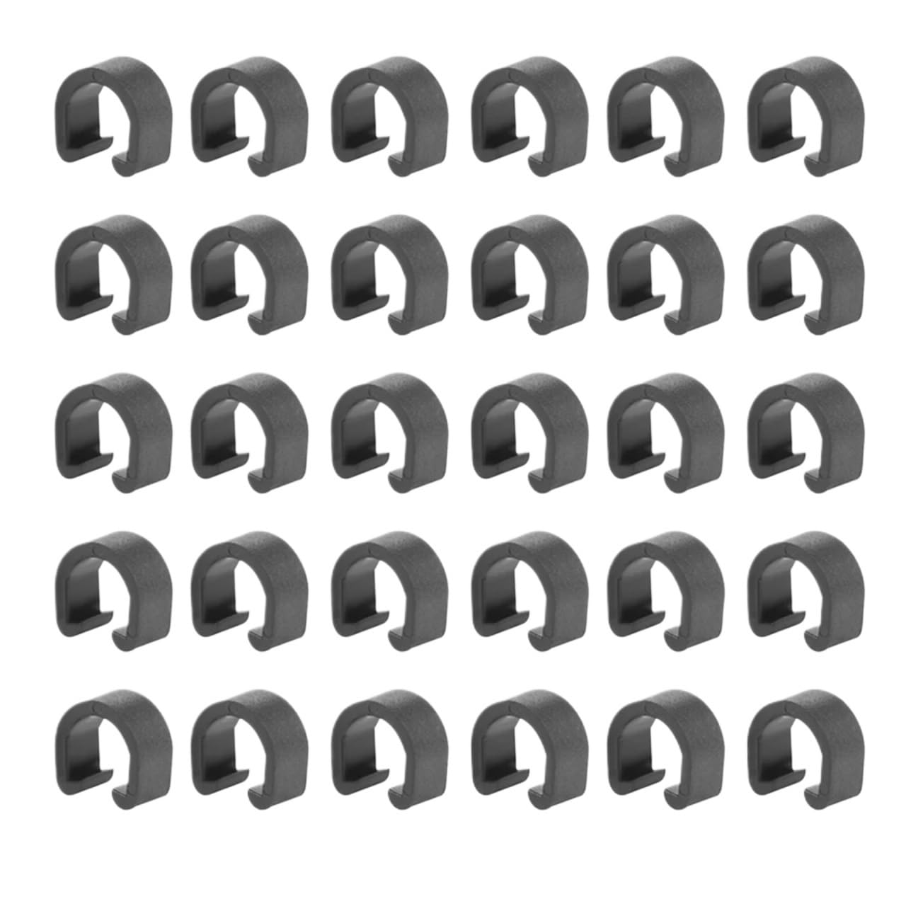 Yangshe 55Pcs Bicycle C-Type Fastener Plastic Brake Cable Gear Guide Clamp U-Type Quick Release Accessories For Brake Gear & Oil Lines On Mountain(55Pcs)