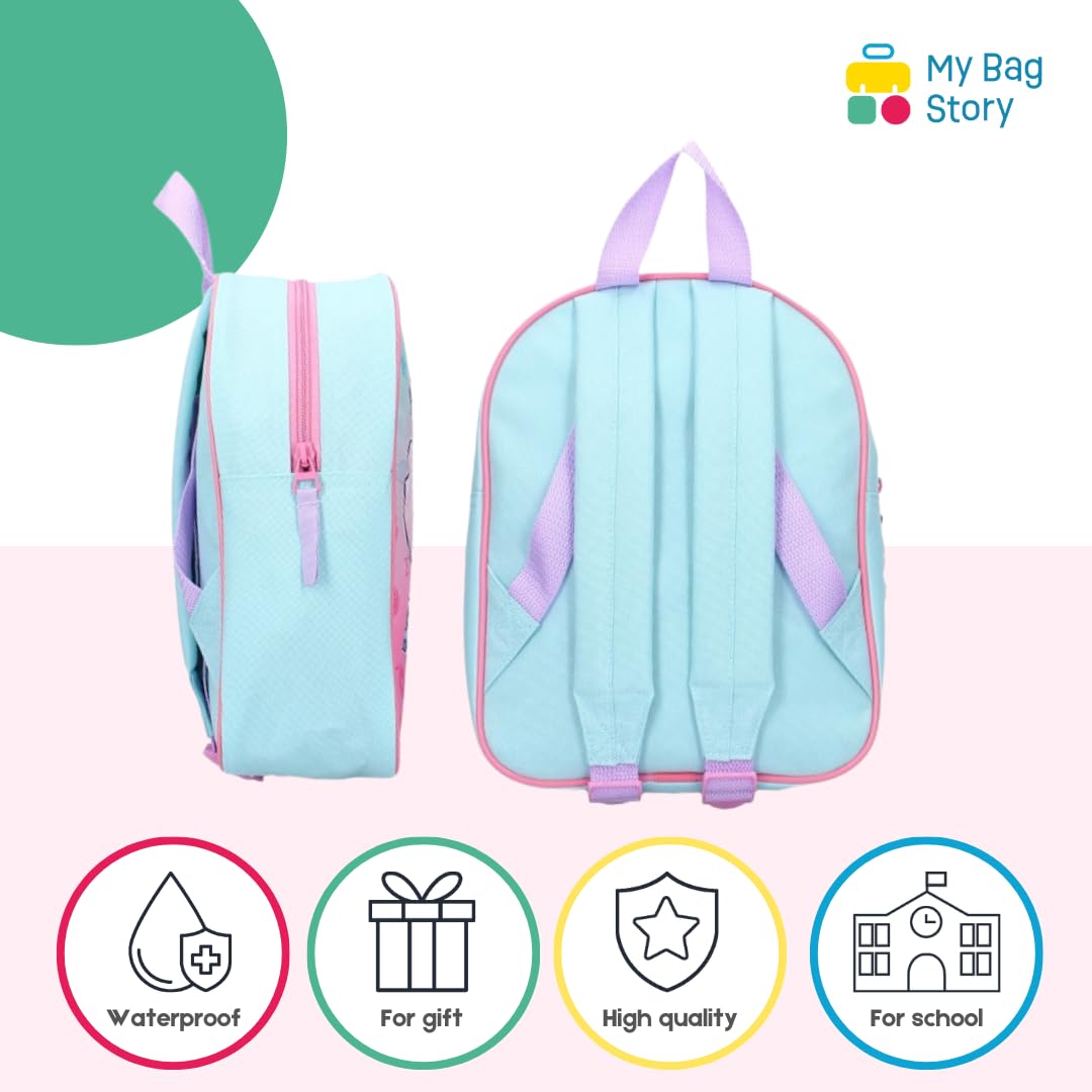 mybagstory - Plecak - Stitch - Niebieski - Dzieci - Szkoła - Przedszkole - Przedszkole - Żłobek - Tornister dziewczęcy - Rozmiar 29 cm - Regulowane ramiączka - Pomysł na prezent