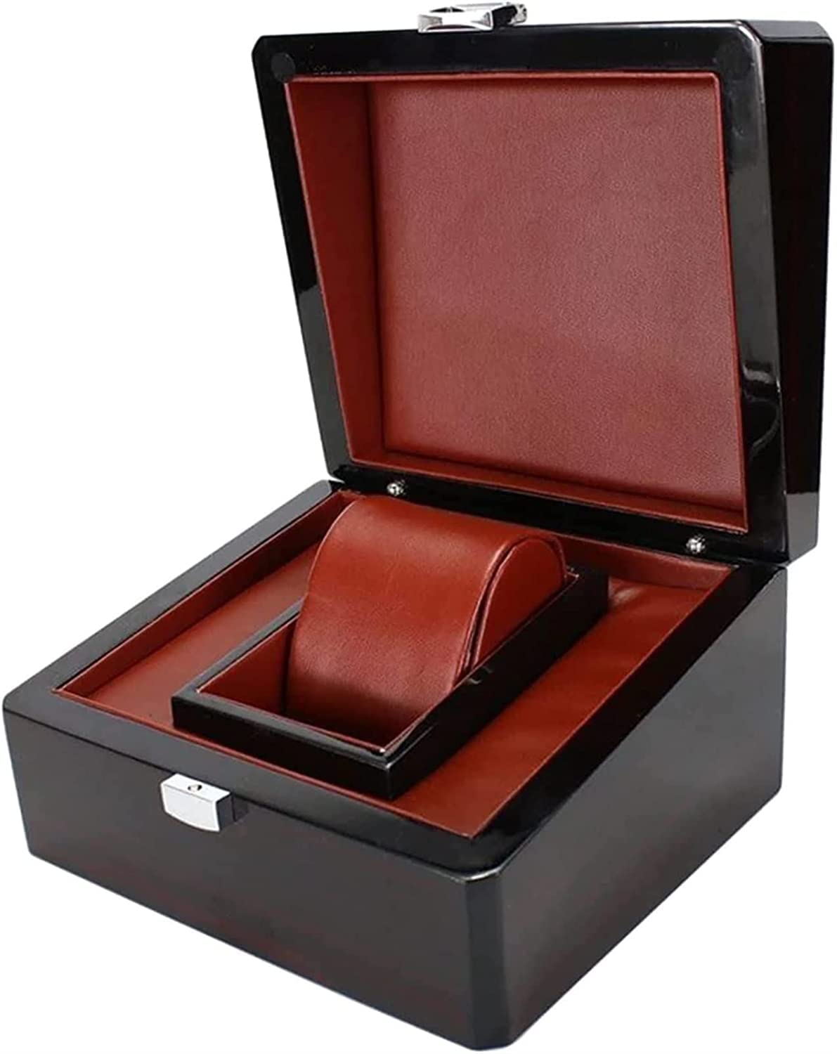 TIANQIHAO Wooden Case Storage Padded Display Cabinet Watch Box