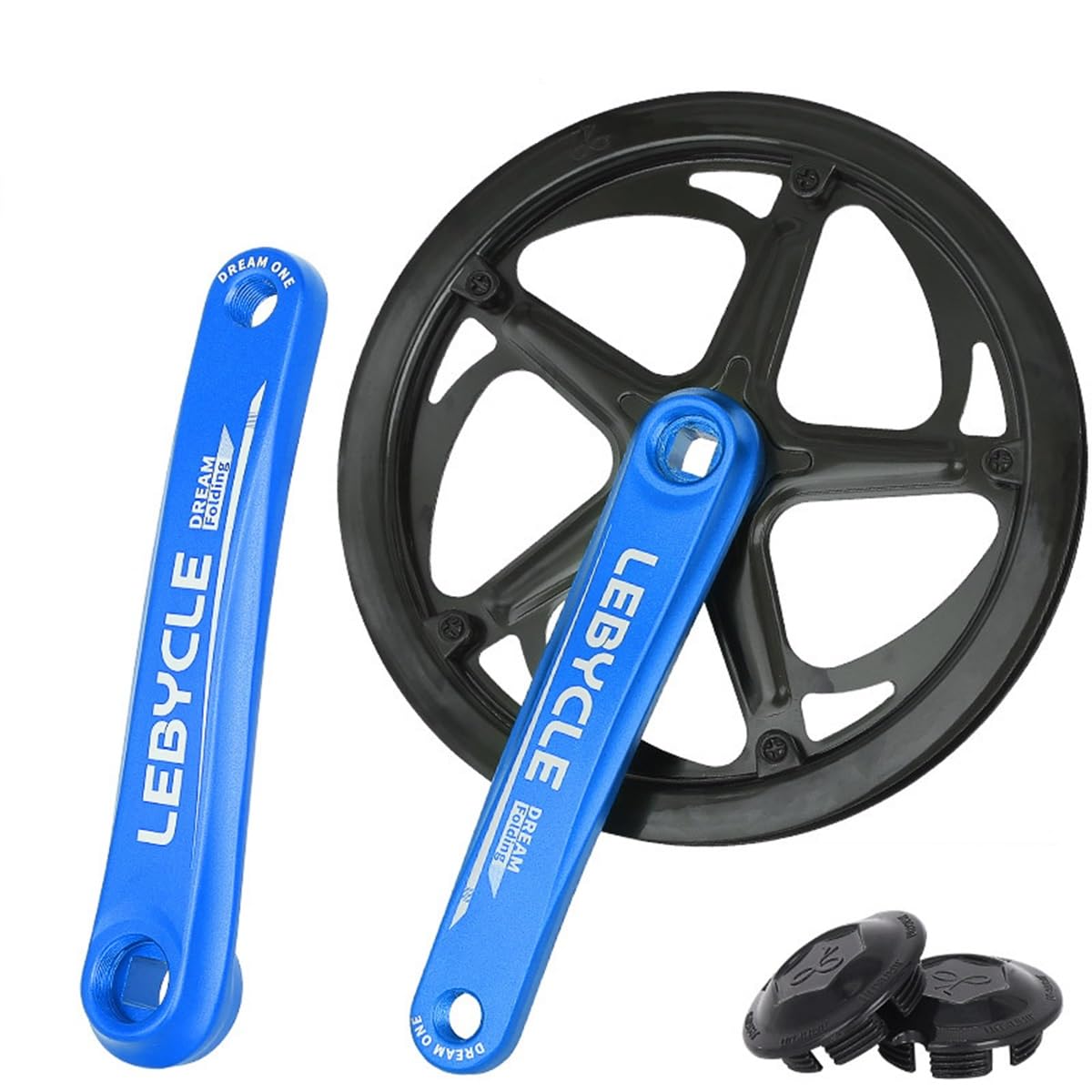 Składany rower kwadratowy stożkowy mechanizm korbowy 170 mm 130BCD podwójna tarcza ze stopu