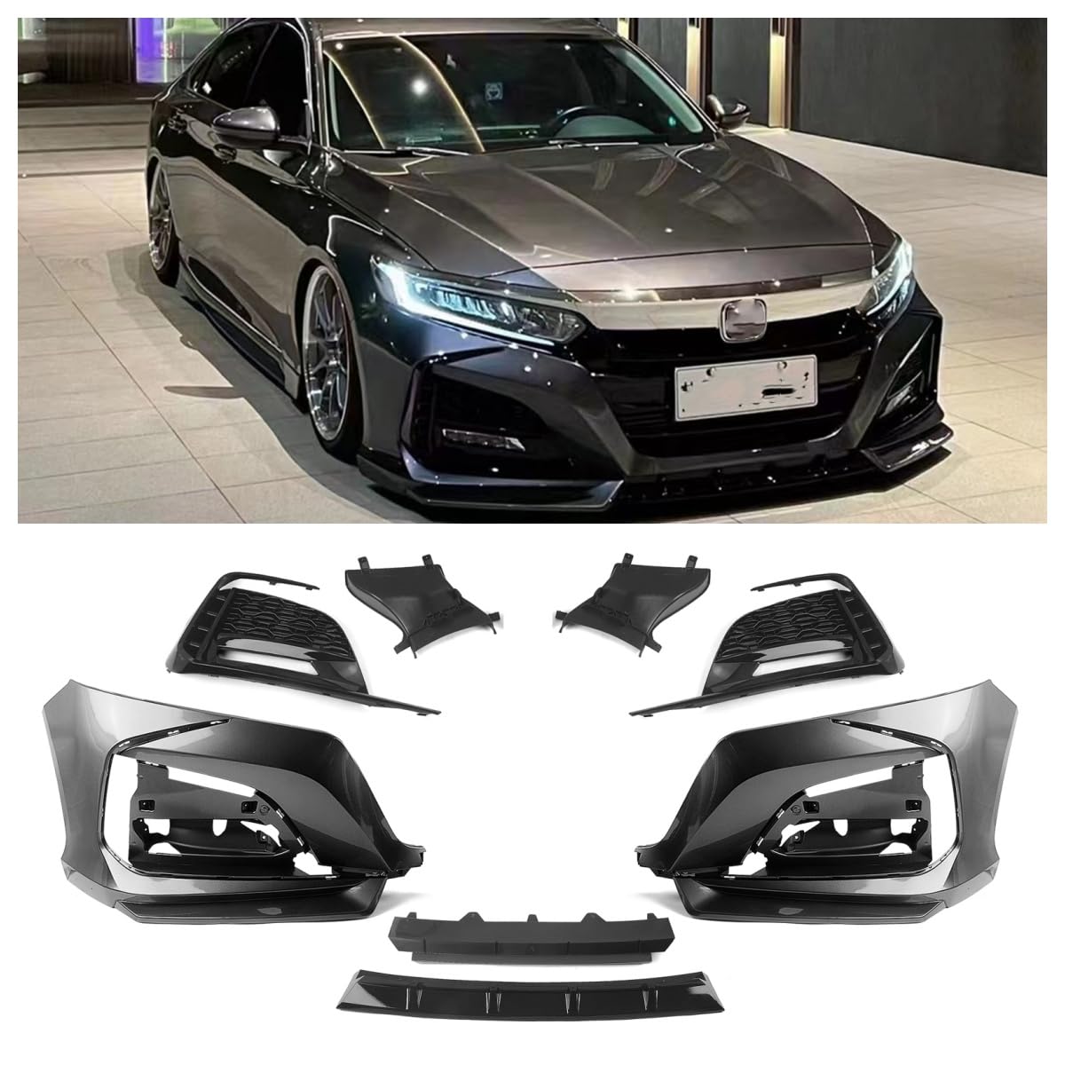 Blue Red Gray Car Front Bumper Surround Cover Lip Kit For Honda Accord 10th 2018-2021 YOFER