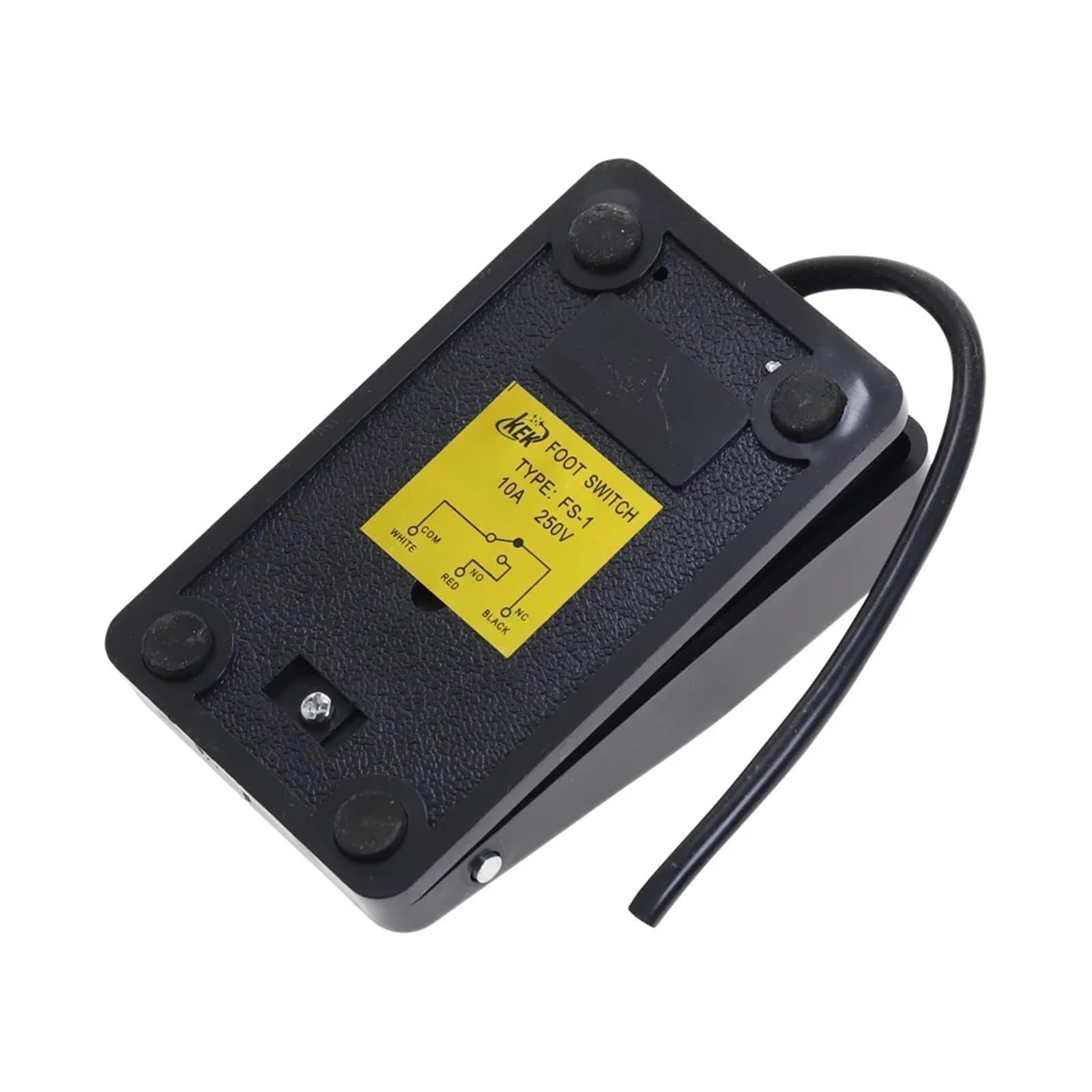 Przełącznik nożny FS-1 Chwilowy sterownik nożny Przełącznik nożny Elektryczny przełącznik nożny AC 250V 10A 1 NO 1 NC SPDT 1 szt.