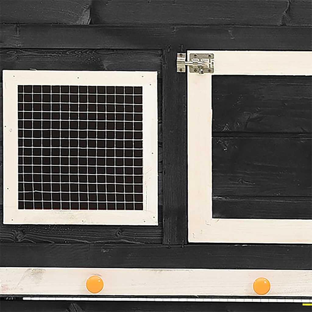 Królik szary i biały 140 x 63 x 120 cm, lite drewno świerkowe
