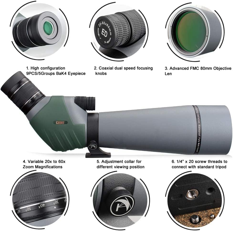 Gosky Spotting Scope Dual Focusing System