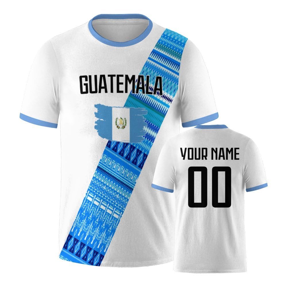 Custom Guatemala Soccer T-Shirt National Team Personalized Name Number Men Women Youth XS-5XL