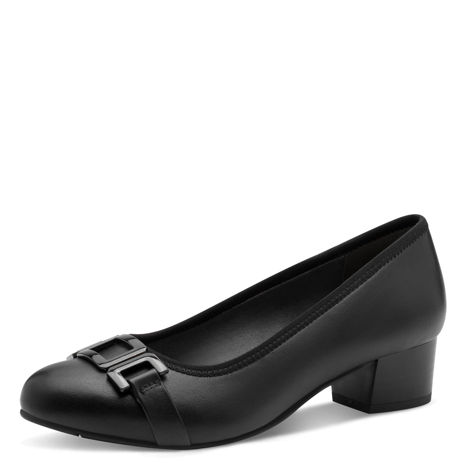 Jana Women’s Pumps Low Heel Vegan, Black, 7,5 UK
