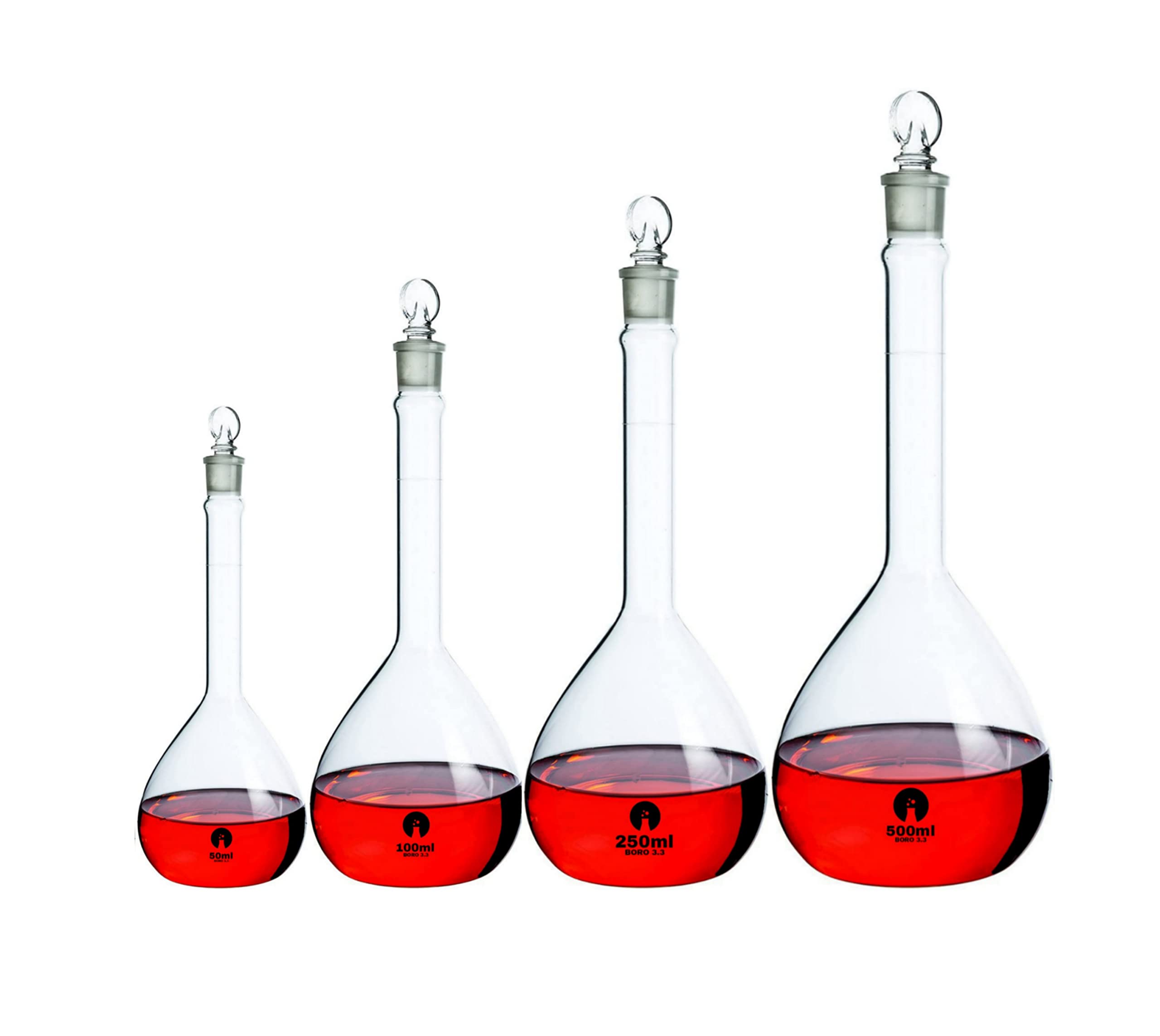 Volumetric Flask Class B with Stopper Heavy Wall Borosilicate Glass Volumetric Flask (50,100,250,500 ML)-image-7